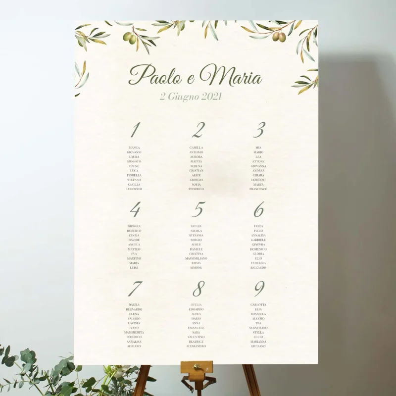 Tableau de mariage personalizzati